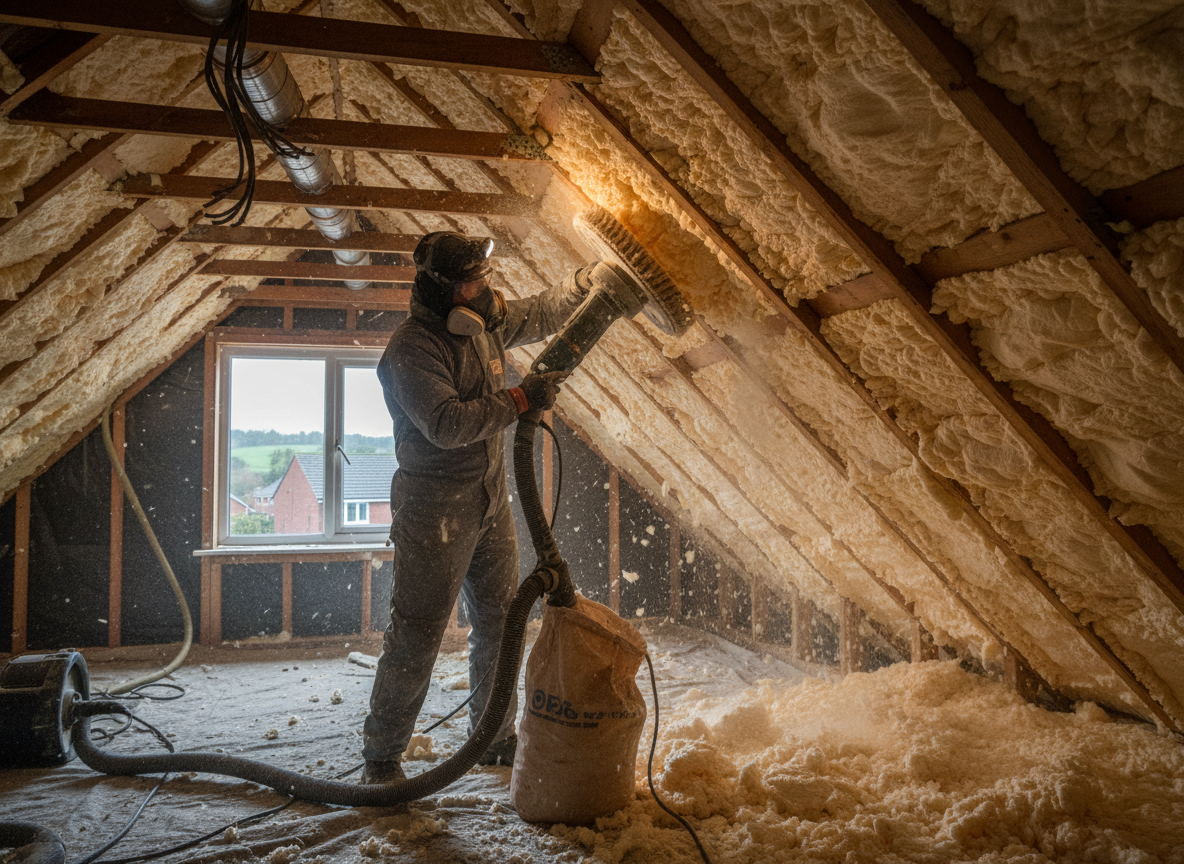 open cell spray foam removal in Telford